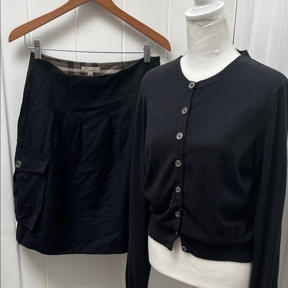 Burberry London Dresses & Skirts - Burberry London Black Wool Skirt And Sweater Set